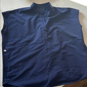 Figs Dark Blue Sleeveless Top